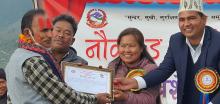 Mr. Krishna Prasad Devkota being facilitated for his retirement.
