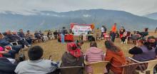 Members of the Village Assembly and locals